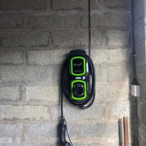 electric car charge point on wall